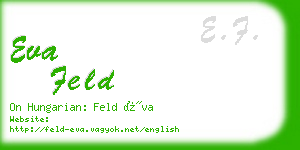 eva feld business card